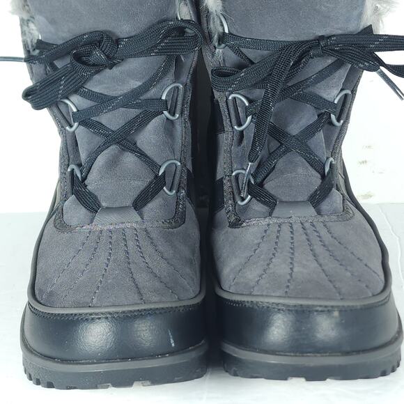 Sorel Women's TIVOLI II US10 Gray Suede Faux Fur Lined Winter Snow Boots - Picture 4 of 16